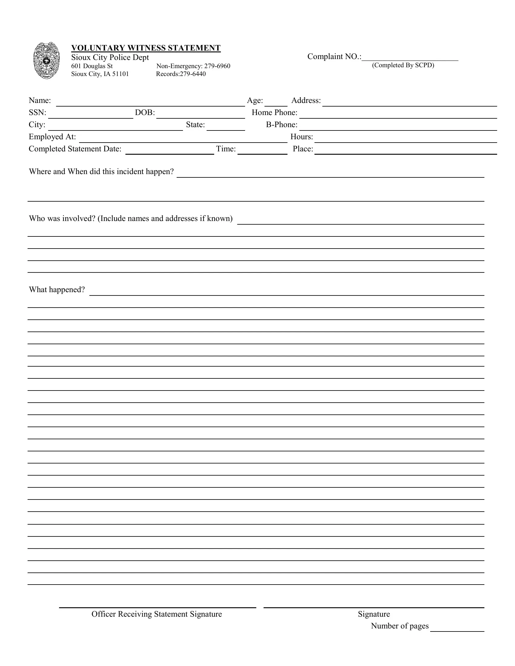  How To Write A Police Statement Camden s Blog