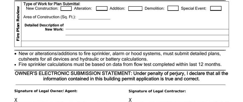 Entering details in vounty of volusia permit forms application stage 2