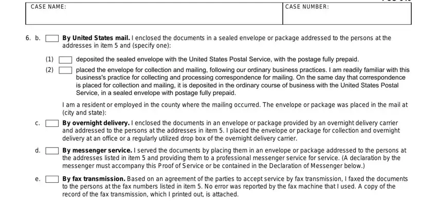 Filling in Pos 040 Form step 3