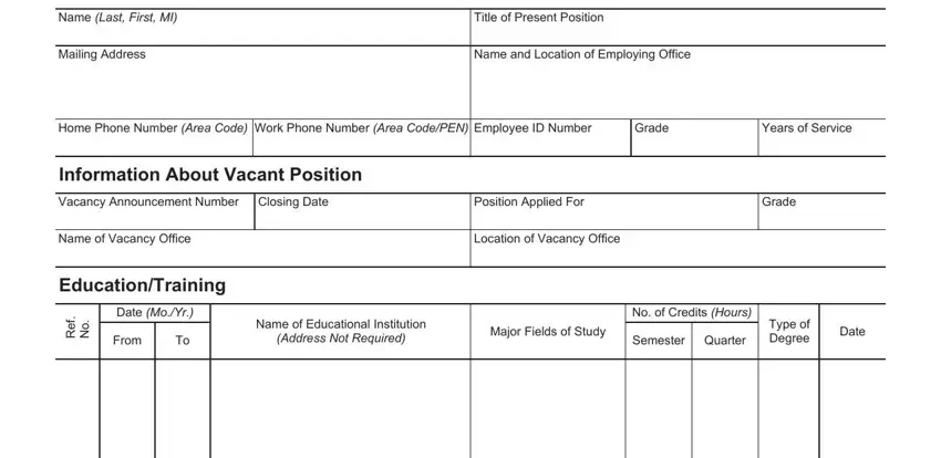 writing 991 form stage 1