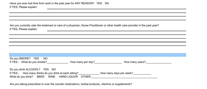 Finishing pre employment physical form printable part 5