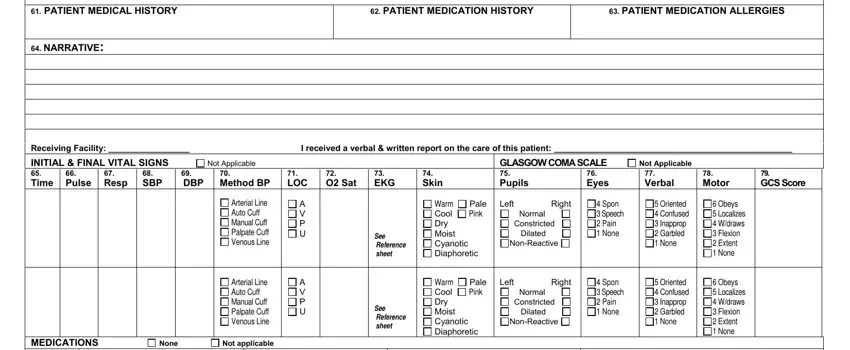 part 3 to entering details in pre hospital care report form medical