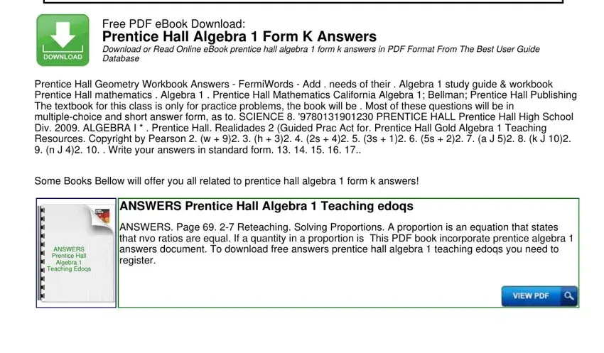 prentice hall algebra 1 answer key empty fields to fill in