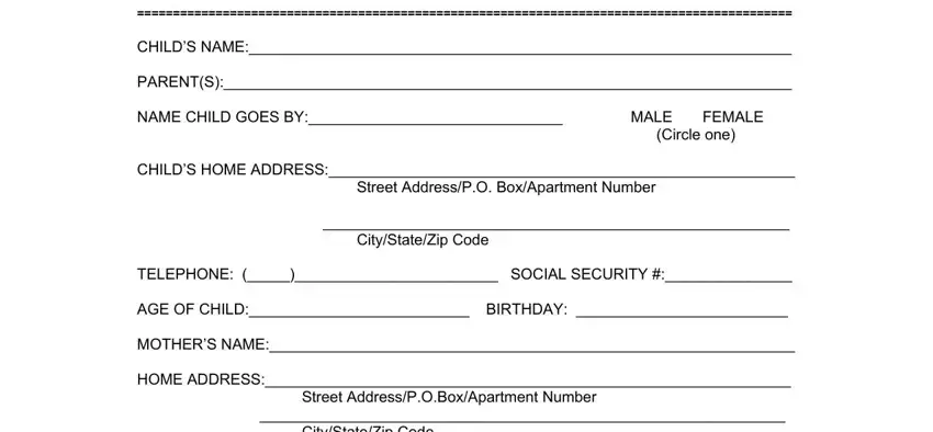 daycare lady forms spaces to complete