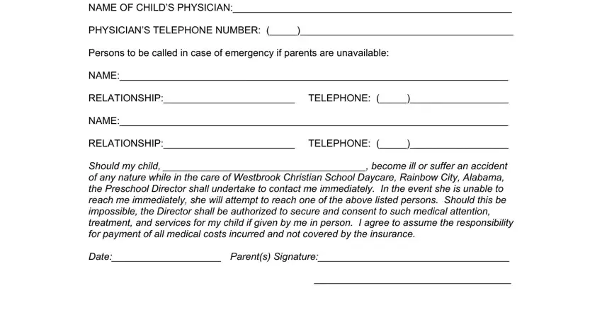 Finishing daycare lady forms step 4