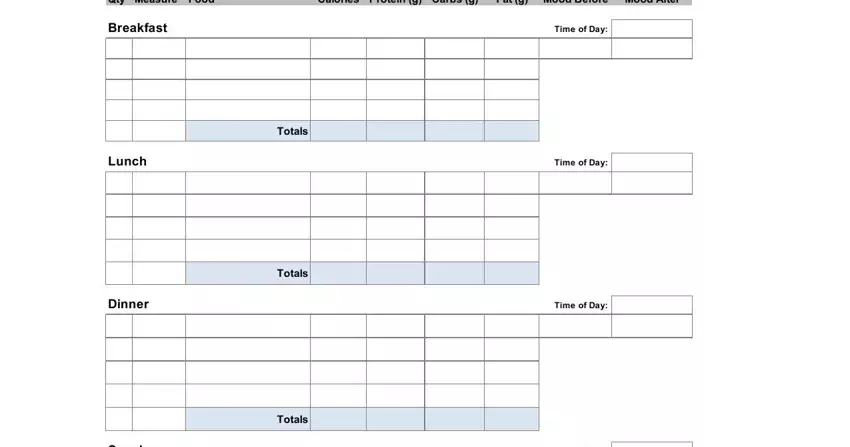 portion of fields in weight loss journal pdf