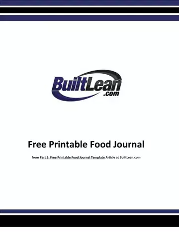 Printable Diet Journal Preview