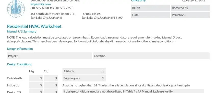 manual j load calculation sheet empty spaces to complete