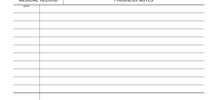 example of gaps in printable progress notes pdf