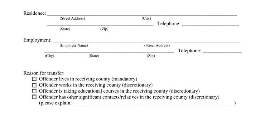 stage 2 to filling out in intrastate probation transfer