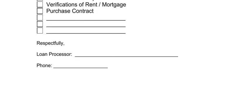 Filling in mortgage processor certification form stage 2
