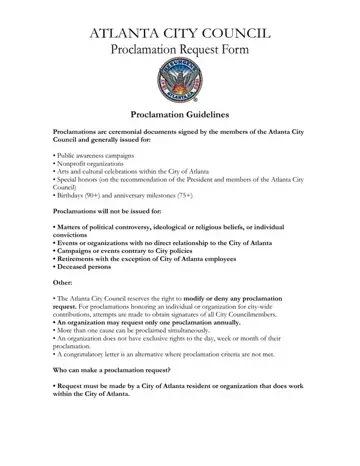 Proclamation Form Preview