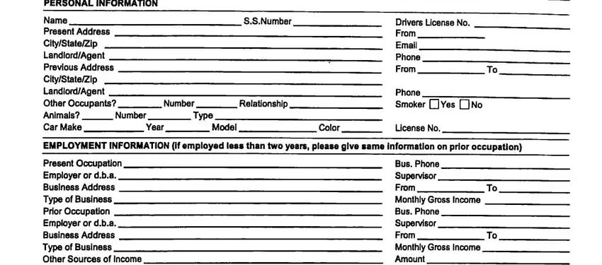 part 1 to filling in professional form 105