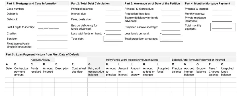 step 4 to entering details in Proof Of Claim Attachment