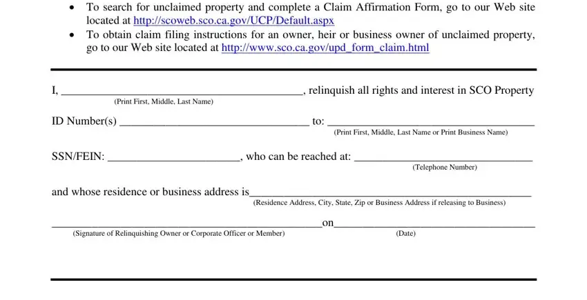 Property Relinquishment Form ≡ Fill Out Printable Pdf Forms Online 9783