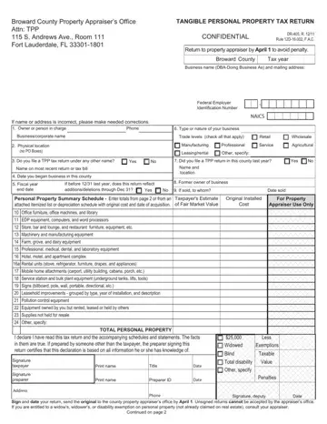 Property Tax Return Form Preview