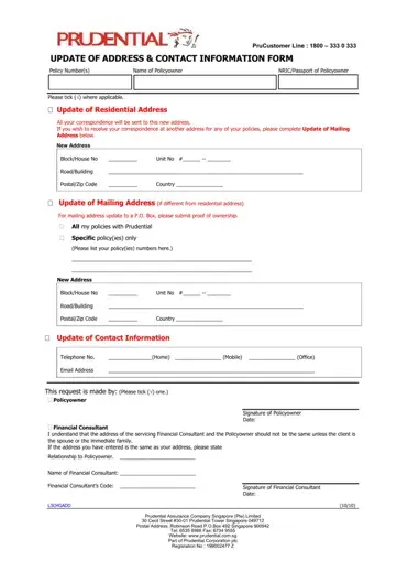 Prudential Investment Surrender Form Preview