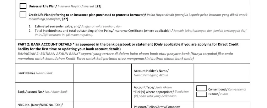 Filling in the prudential insurance company of america cash surrender request step 2