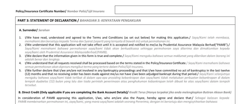 step 4 to completing the prudential insurance company of america cash surrender request