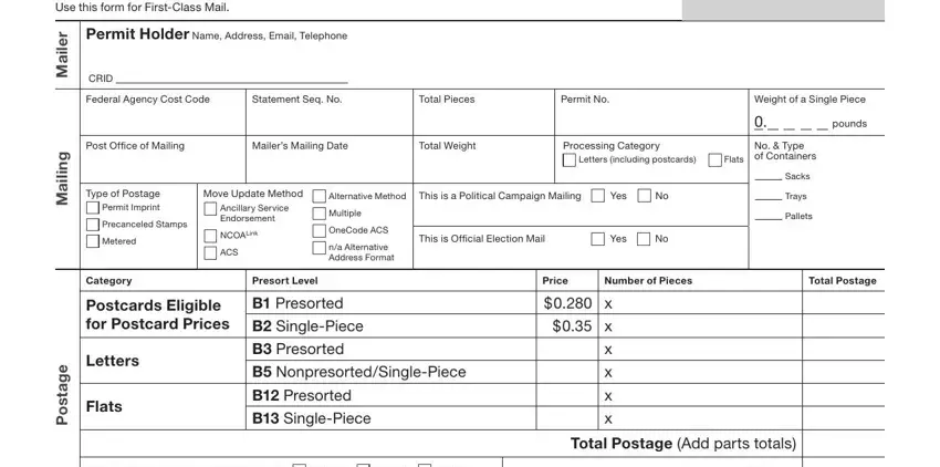 ps form 3600 fcm 2021 blanks to fill in