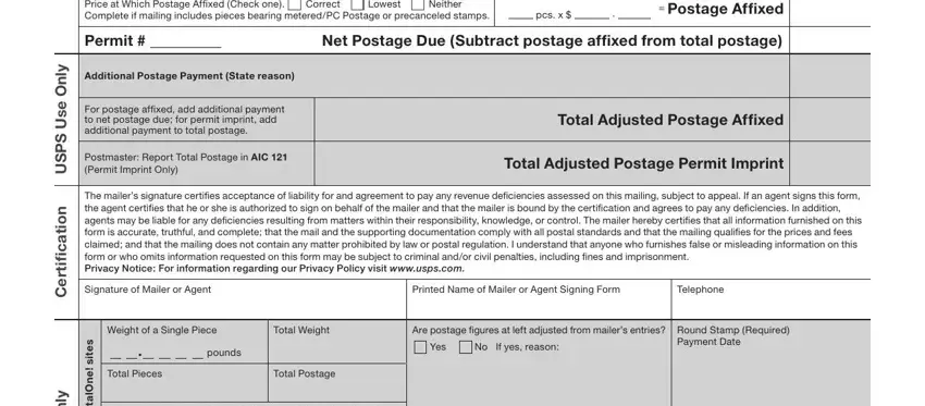 Entering details in ps form 3600 fcm 2021 step 2