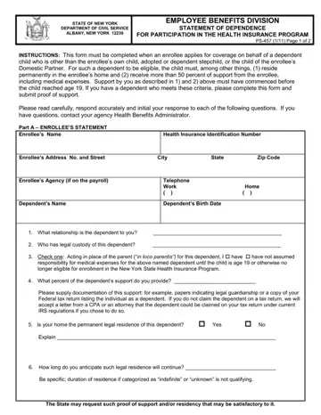 Ps 457 Form Preview