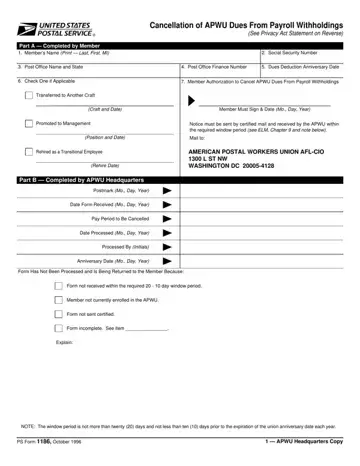 PS Form 1186 Preview