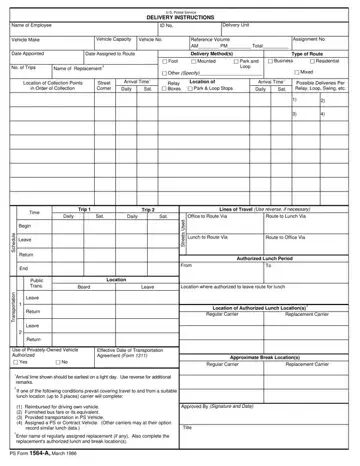 Ps Form 1564 A Preview