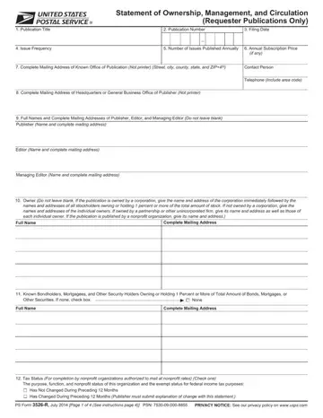 Ps Form 3526 R Preview