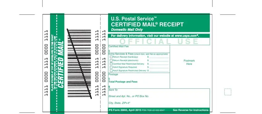 usps form 3811 template fields to complete