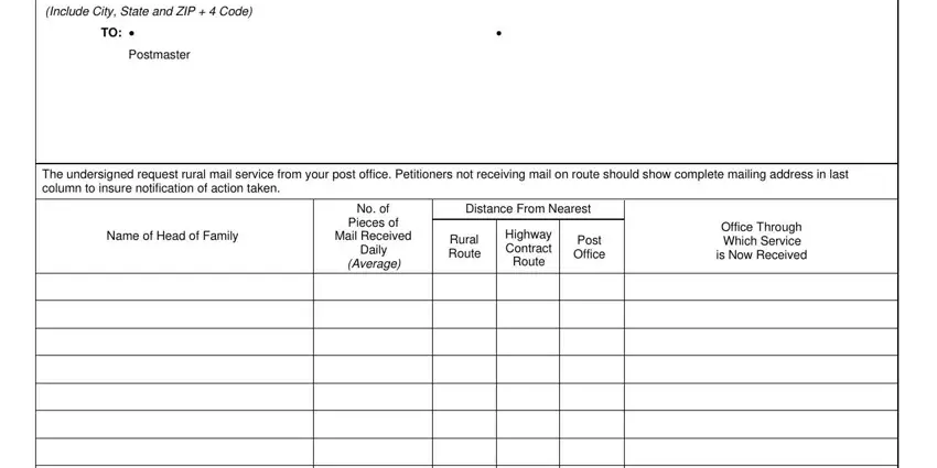 post office hardship form gaps to complete