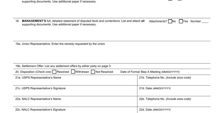 step 2 to entering details in ps form 8190