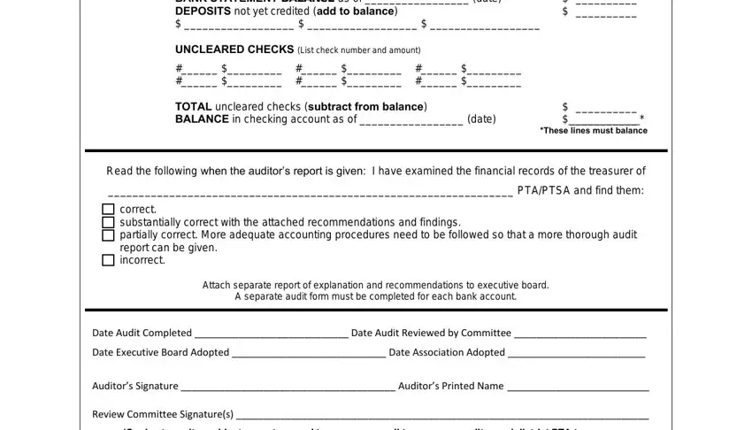 step 2 to filling out pta audit report sample