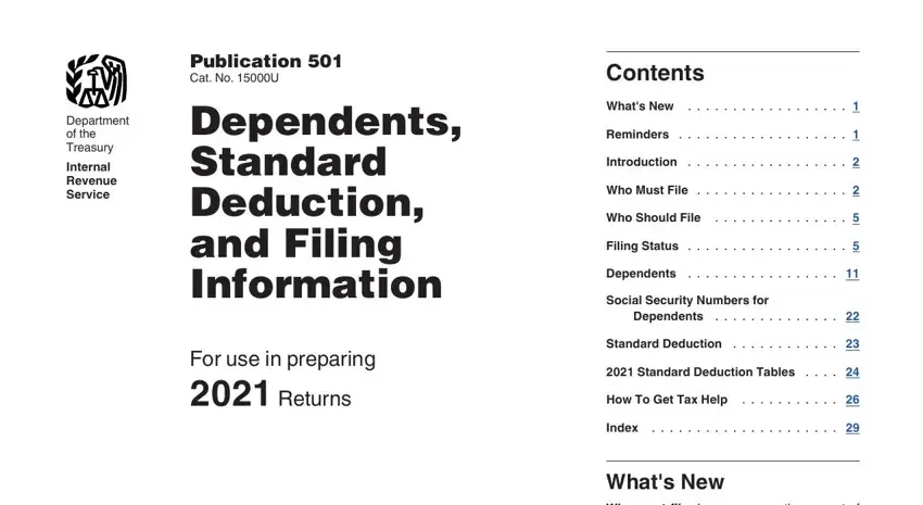 example of empty fields in irs pub 501