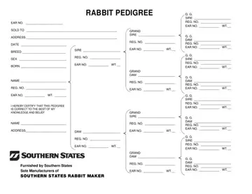 Rabbit Pedigree Form Preview
