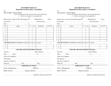 Railway Reservation Form Preview