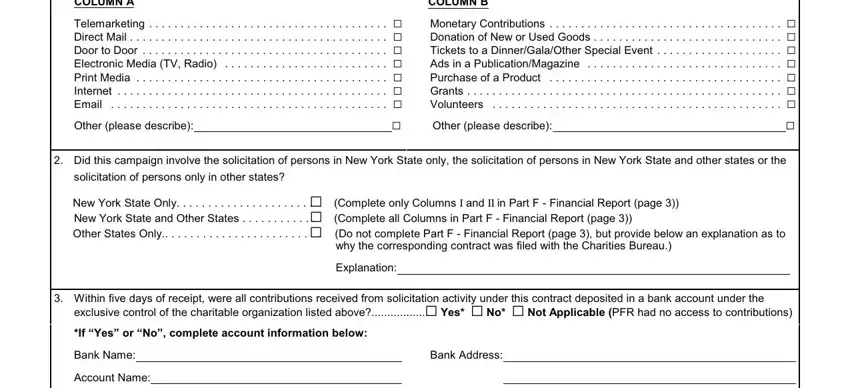 stage 3 to filling out PFR