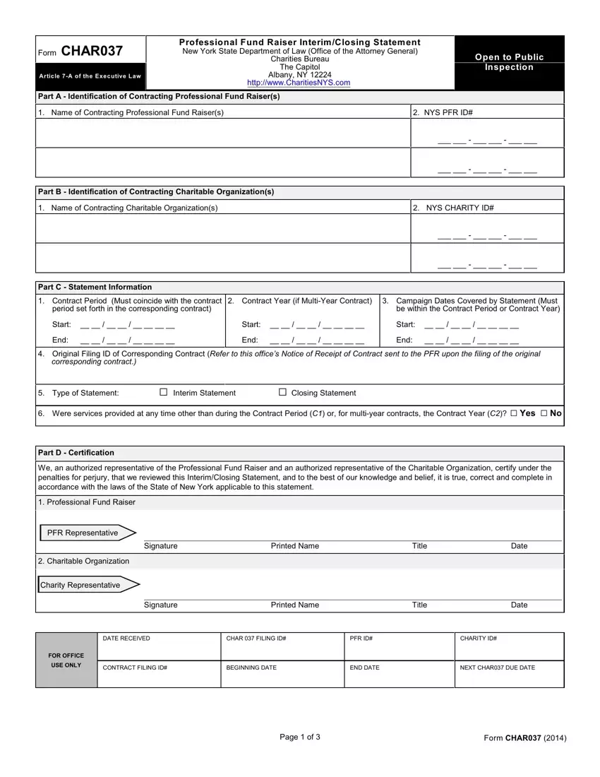 Raiser Statement Inspection Form first page preview