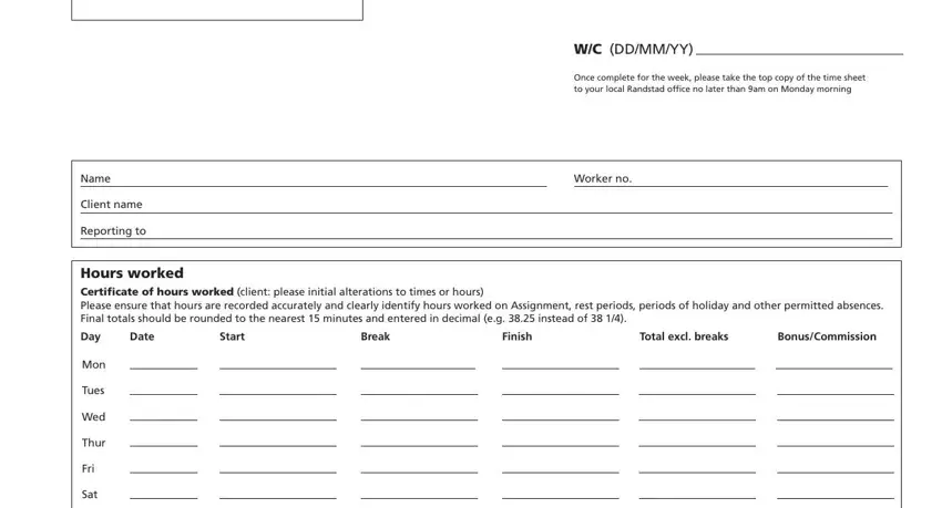 randstad time entry spaces to complete