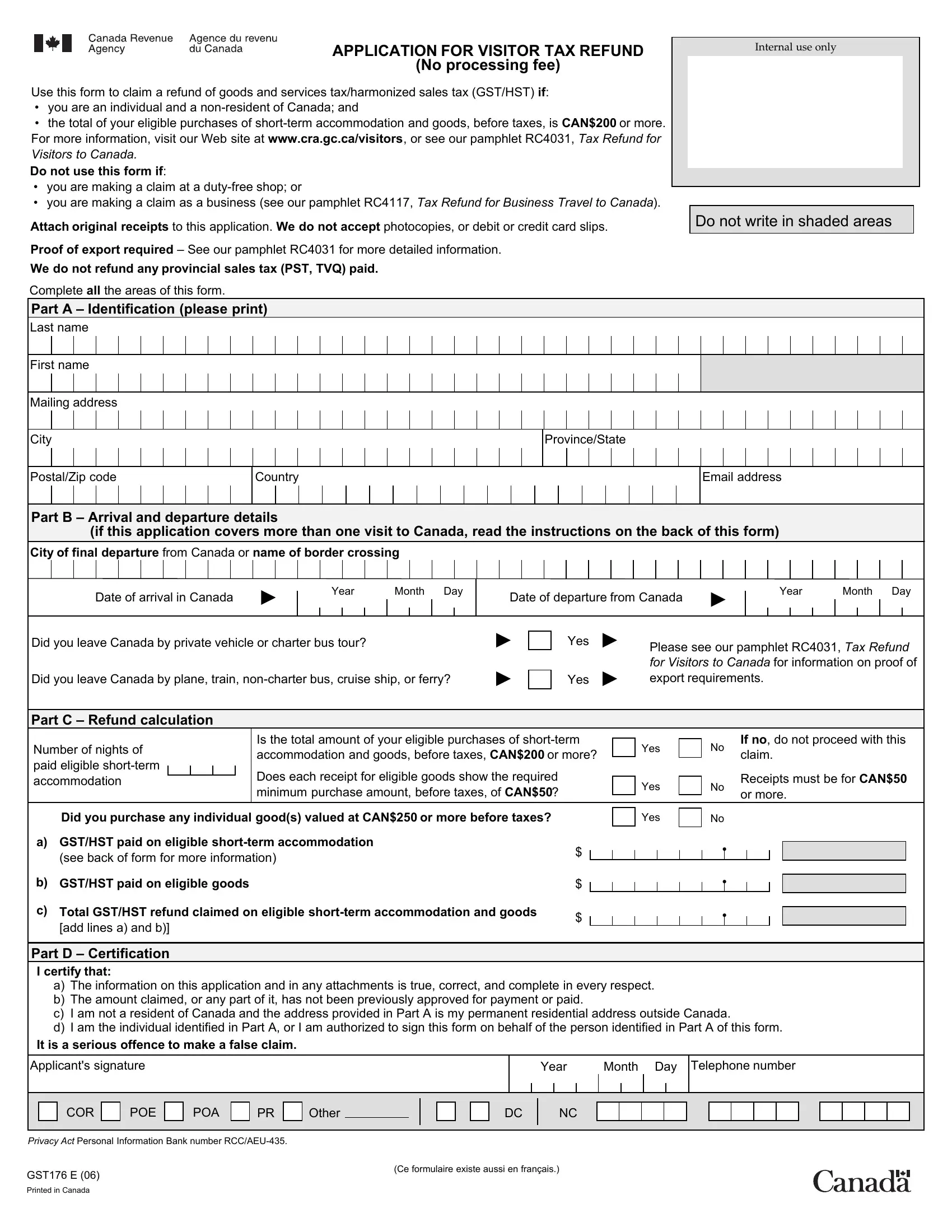 Rc4031 Tax Refund Form Preview