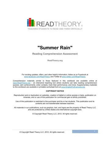 Readtheory Summer Rain Form Preview