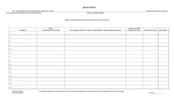 Recall Petition Form Preview