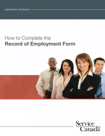 Record Of Employment Form Preview