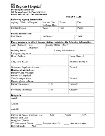 Referral Form To Emergency Department Preview