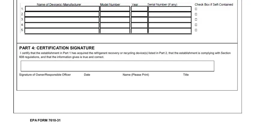 Completing refrigerant recovery paperwork stage 2