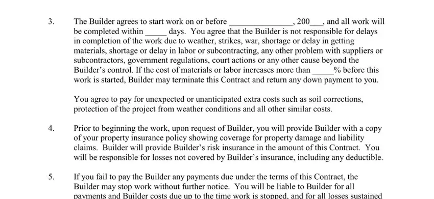 Filling in printable simple home repair contract template stage 3