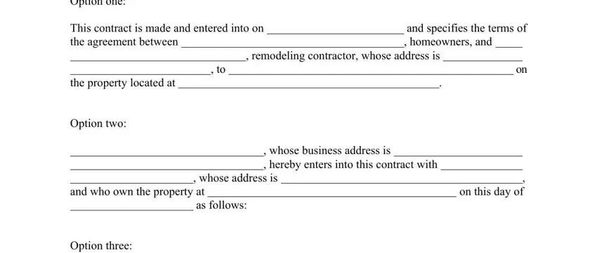 filling out remodeling documents part 1