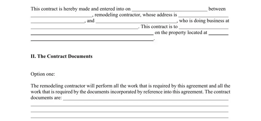 part 2 to completing remodeling documents