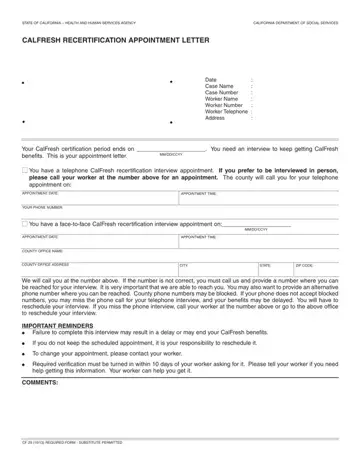 Renewal Form For Calfresh Preview