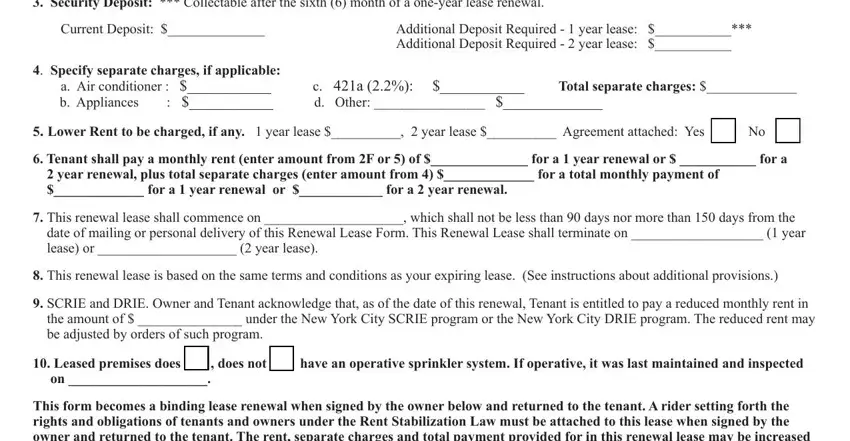 step 2 to entering details in renewal lease form nyc